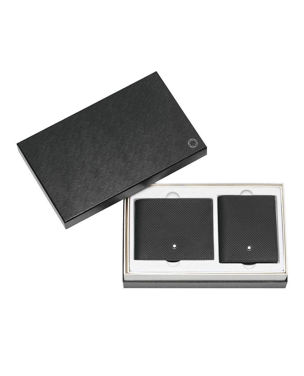 Подарунковий набір (гаманець, візитниця) Montblanc 126282, чорний колір • Купити в інтернет-магазині Kameron