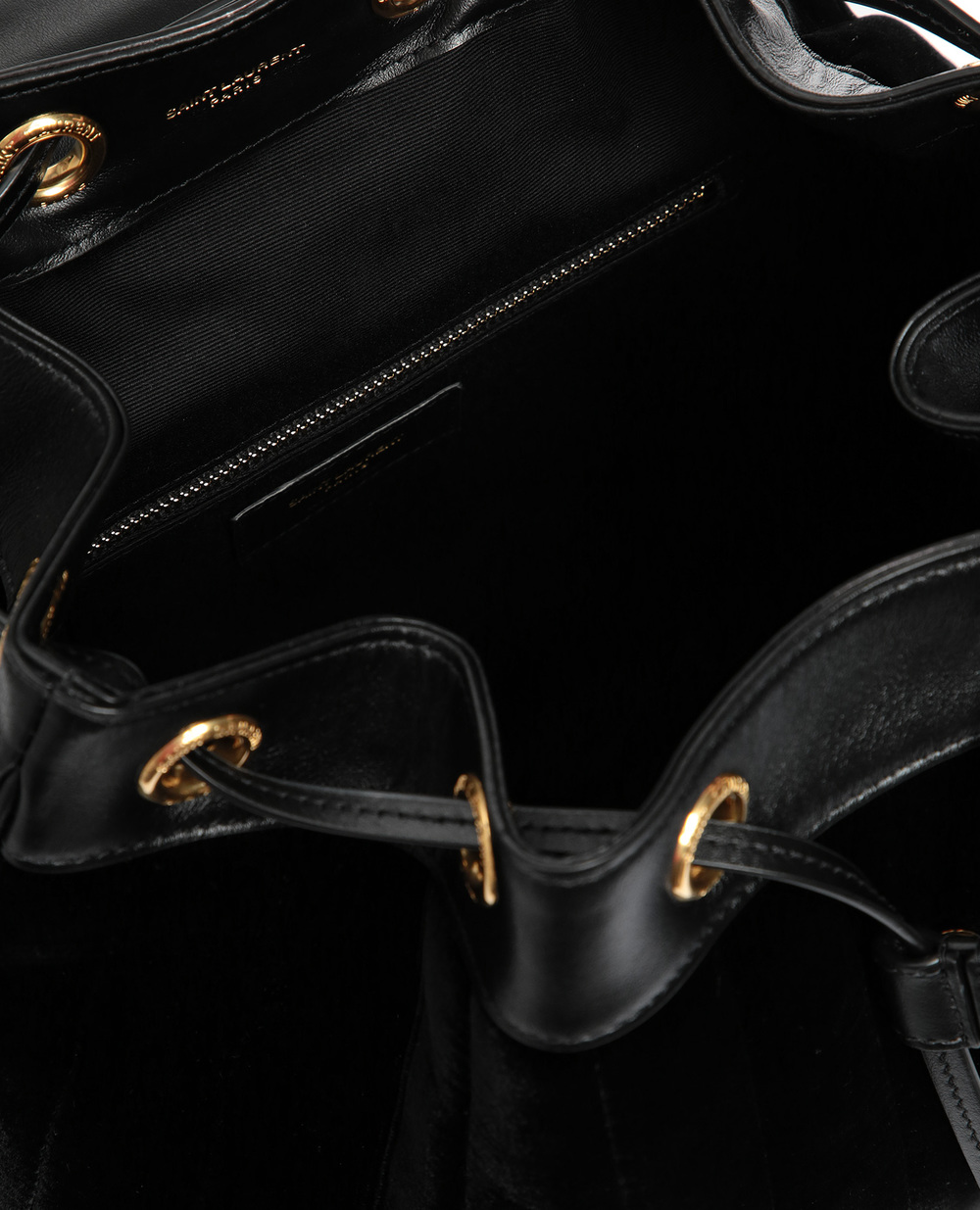 Оксамитовий рюкзак Vicky Saint Laurent 582628-GVO6J, чорний колір • Купити в інтернет-магазині Kameron