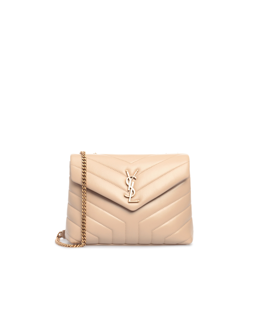 Шкіряна сумка Loulou Small Saint Laurent 494699-DV727-, пудровий колір • Купити в інтернет-магазині Kameron