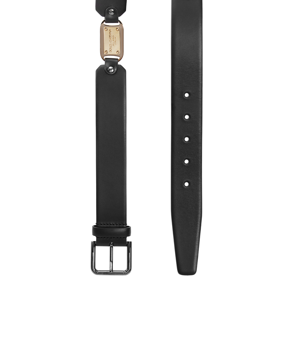 Шкіряний ремінь Dolce&Gabbana BC4595-AX622, чорний колір • Купити в інтернет-магазині Kameron