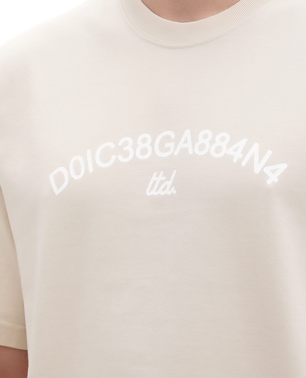 Футболка Dolce&Gabbana G8PN9T-G7M3K, бежевий колір • Купити в інтернет-магазині Kameron