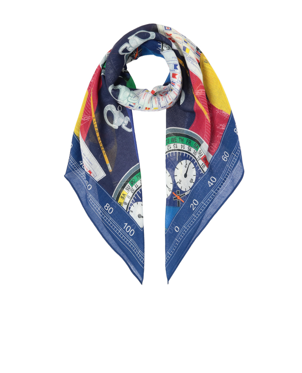 Льняной платок Polo Ralph Lauren 449794298004, синий цвет • Купить в интернет-магазине Kameron