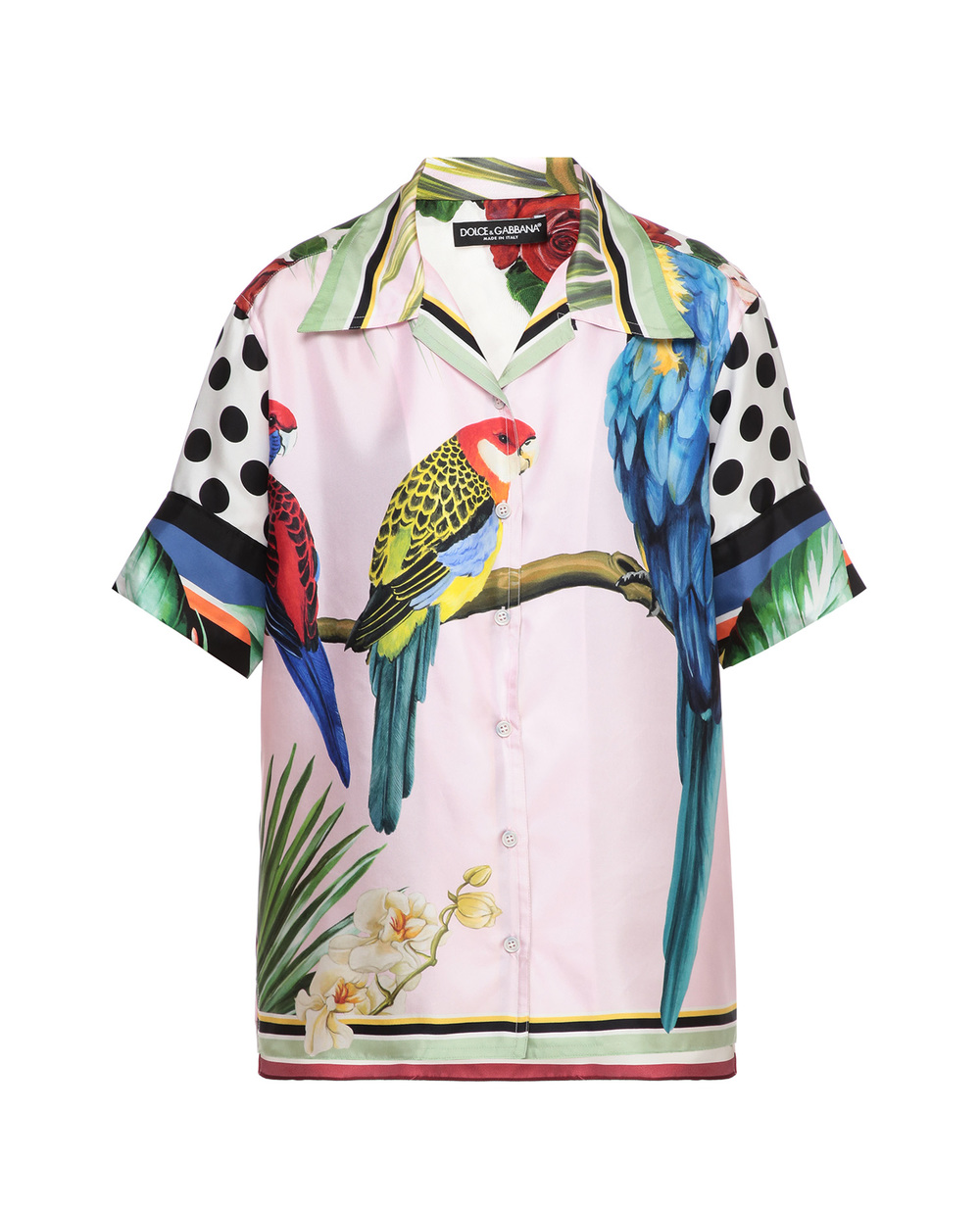 Шелковая блуза Dolce&Gabbana F5N29T-GDV20, разноцветный цвет • Купить в интернет-магазине Kameron