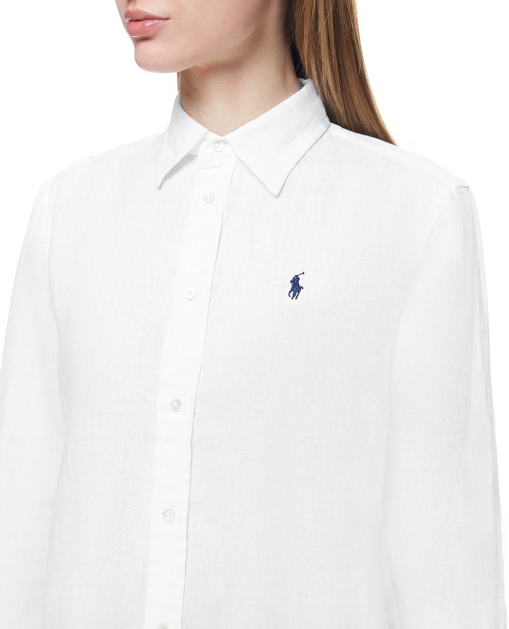 Льняная рубашка Polo Ralph Lauren 211827658005, белый цвет • Купить в интернет-магазине Kameron