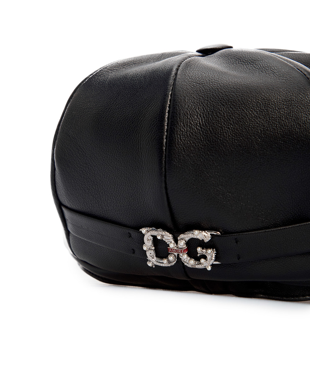 Шкіряне кепі Dolce&Gabbana FH505A-HULFY, чорний колір • Купити в інтернет-магазині Kameron