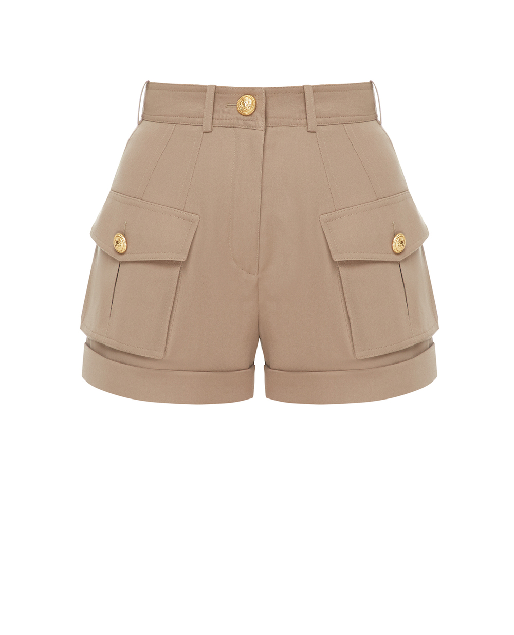 Шерстяные шорты Balmain AF1PA190WB05-S, бежевый цвет • Купить в интернет-магазине Kameron