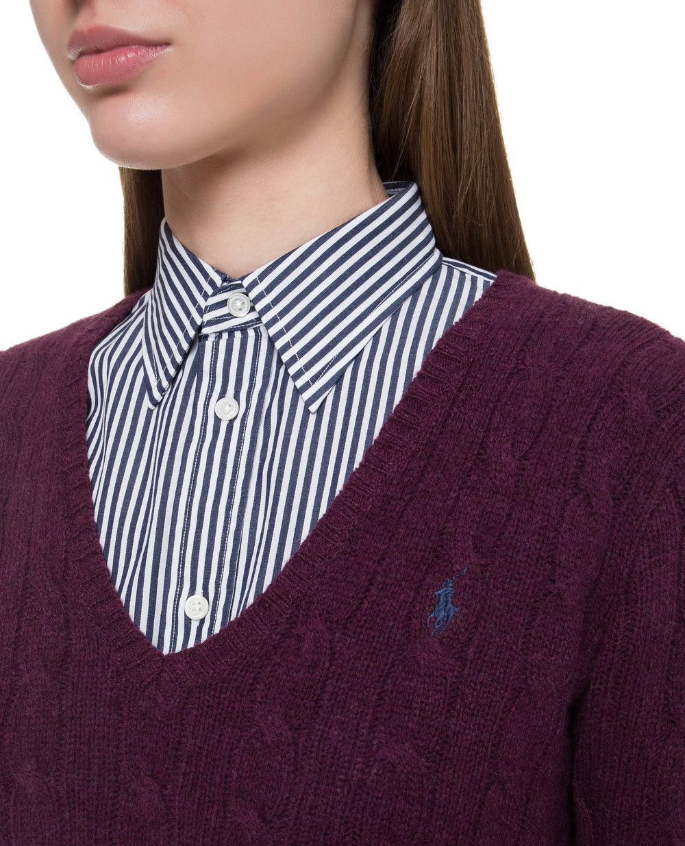 Шерстяной пуловер Polo Ralph Lauren 211508656057, фиолетовый цвет • Купить в интернет-магазине Kameron