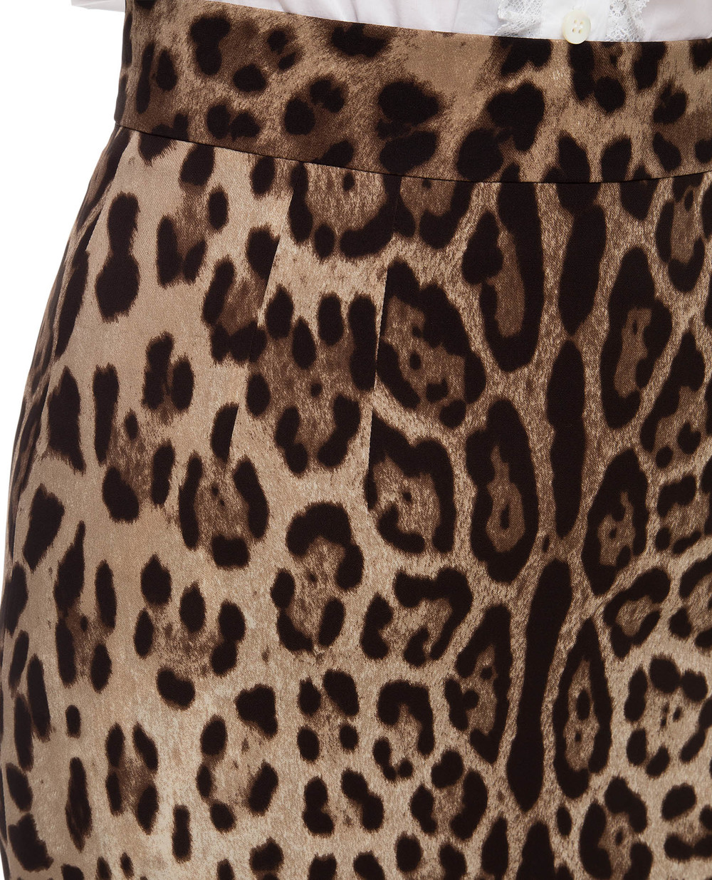 Шелковая юбка Dolce&Gabbana F4BMQT-FSADD, коричневый цвет • Купить в интернет-магазине Kameron