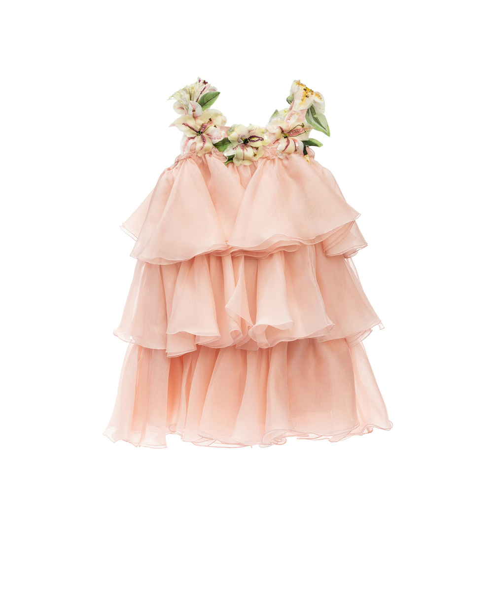Дитяча шовкова сукня Dolce&Gabbana Kids L51DR6-FU1BU-S, рожевий колір • Купити в інтернет-магазині Kameron