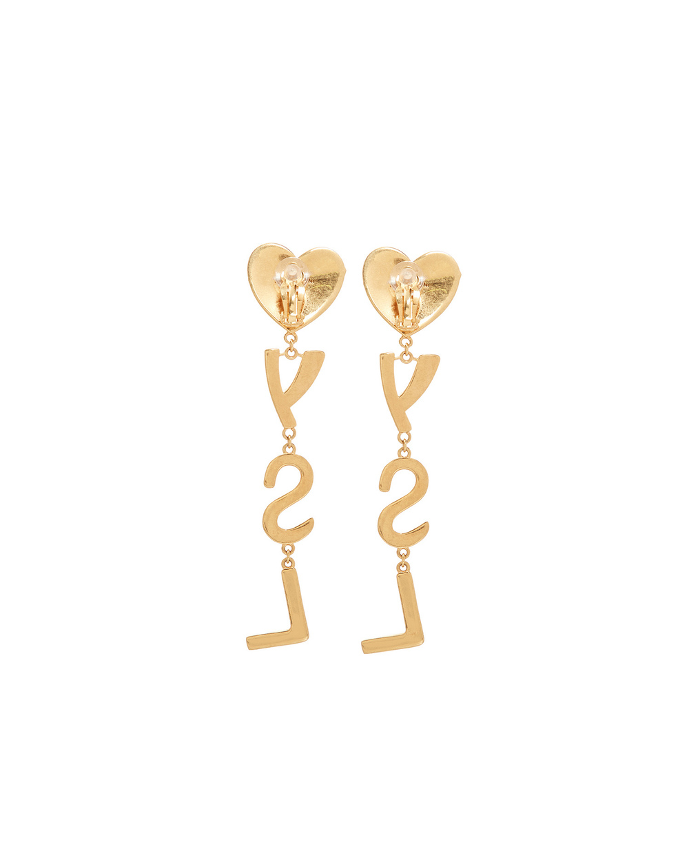 Клипсы Heart Saint Laurent 584228-Y1526-, золотой цвет • Купить в интернет-магазине Kameron