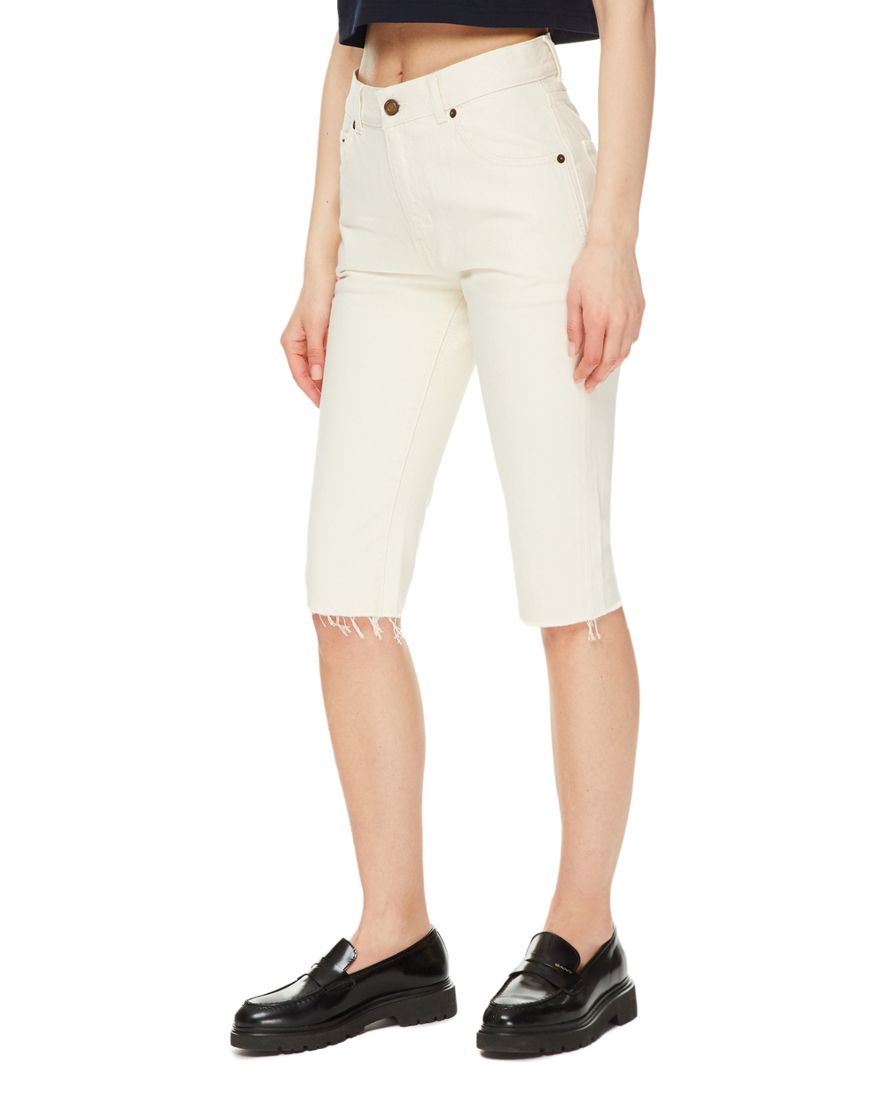 Джинсовые шорты Saint Laurent 681317-Y23NO, белый цвет • Купить в интернет-магазине Kameron