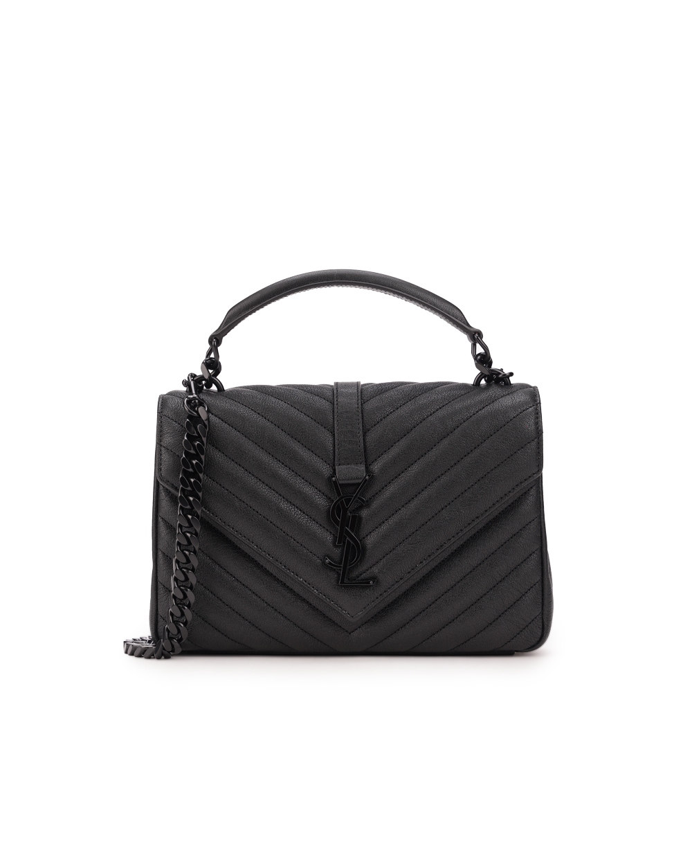 Шкіряна сумка College Medium Saint Laurent 600279-BRM08, чорний колір • Купити в інтернет-магазині Kameron