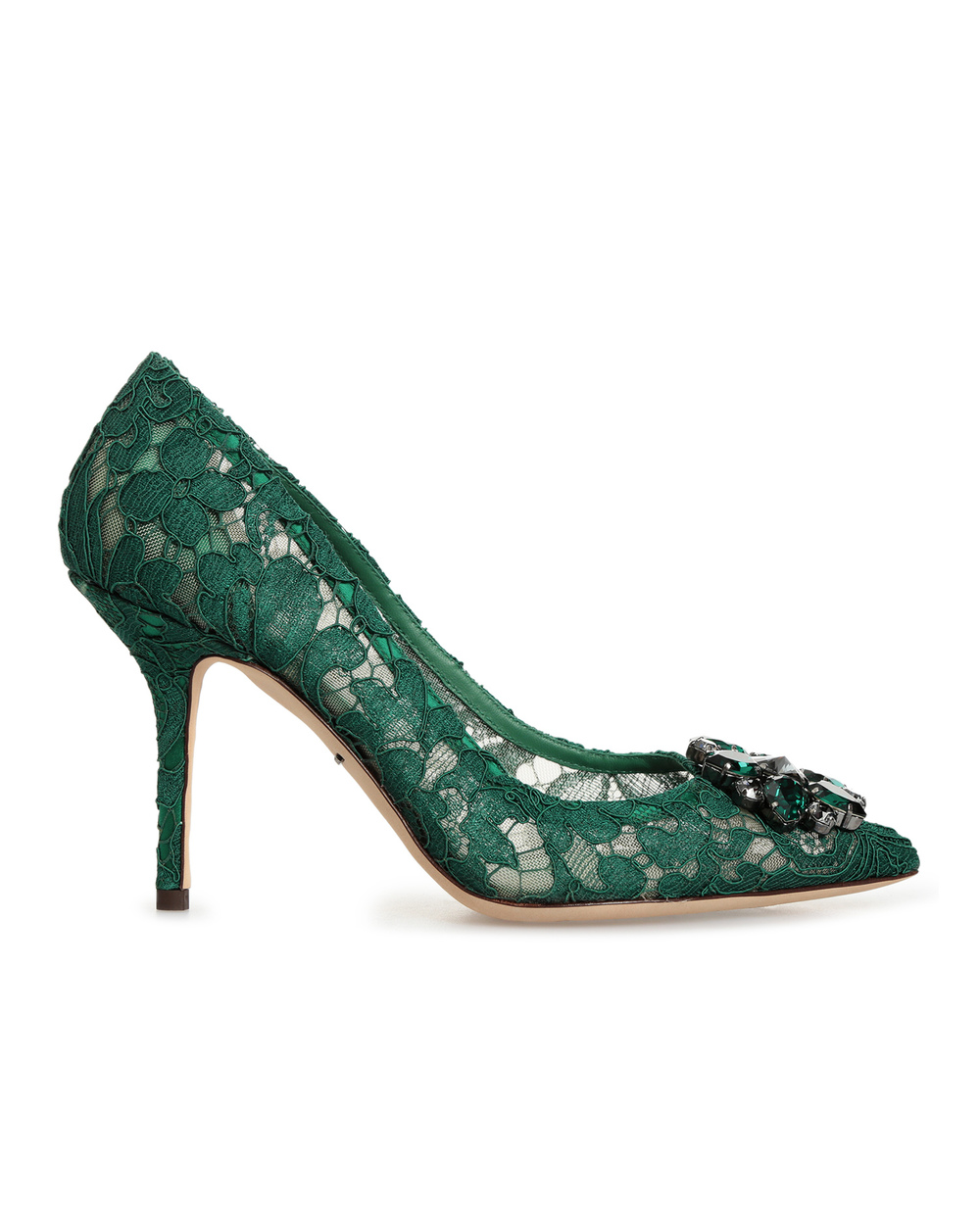 Кружевные лодочки Bellucci Dolce&Gabbana CD0101-AL198, зеленый цвет • Купить в интернет-магазине Kameron