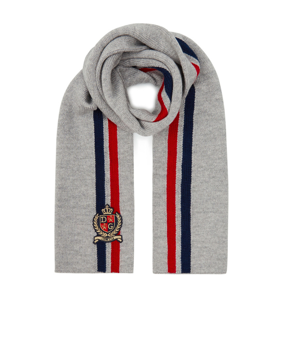 Шерстяной шарф Dolce&Gabbana LBKA85-JBVD1, серый цвет • Купить в интернет-магазине Kameron