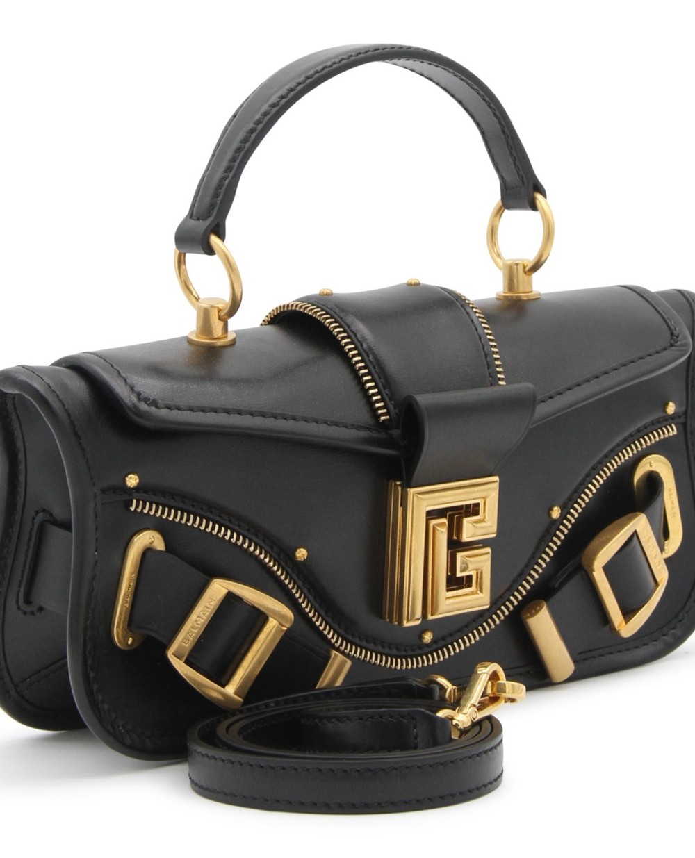 Кожаная сумка Blaze Pouch Balmain AN0AE795LSLX, черный цвет • Купить в интернет-магазине Kameron