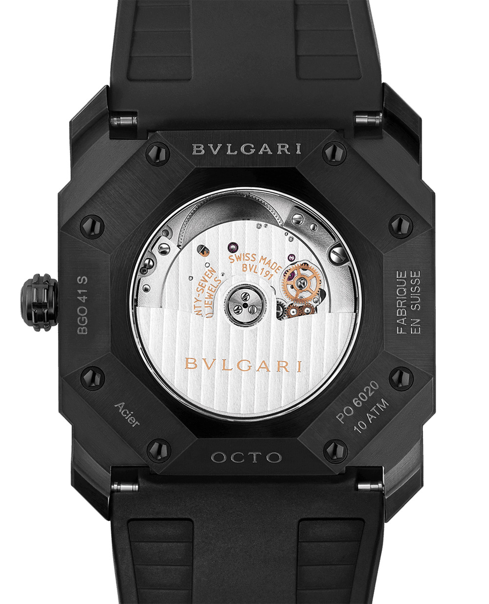 Часы Octo Bulgari 102738, черный цвет • Купить в интернет-магазине Kameron