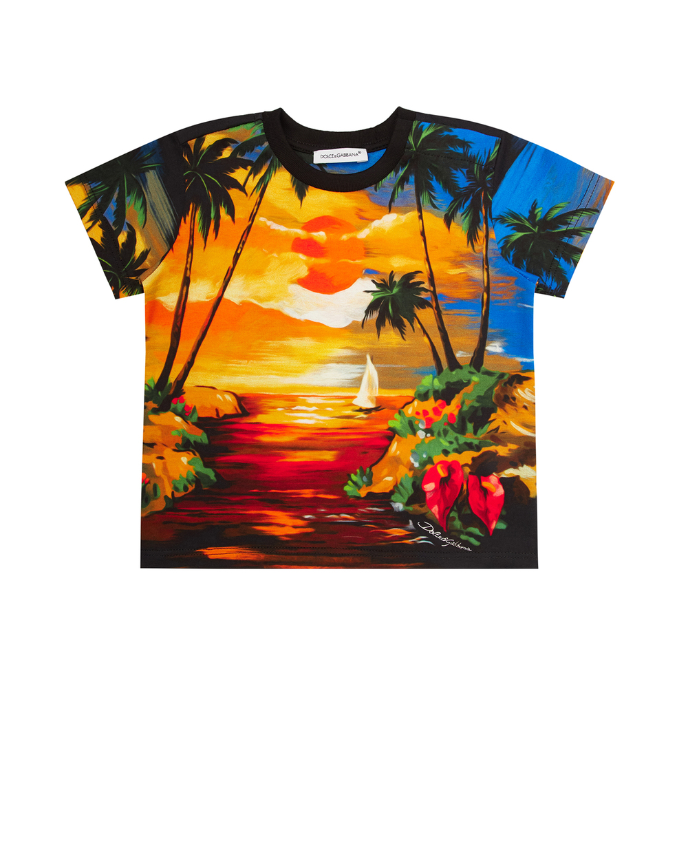 Дитяча футболка Dolce&Gabbana Kids L1JTEY-G7H0U, різнокольоровий колір • Купити в інтернет-магазині Kameron