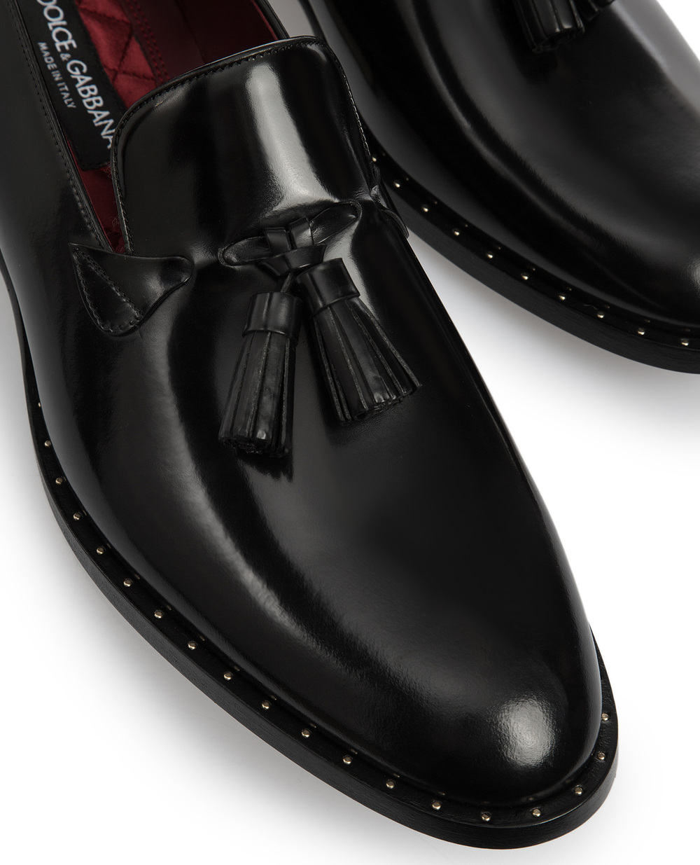 Кожаные лоферы Dolce&Gabbana A50323-A1203, черный цвет • Купить в интернет-магазине Kameron