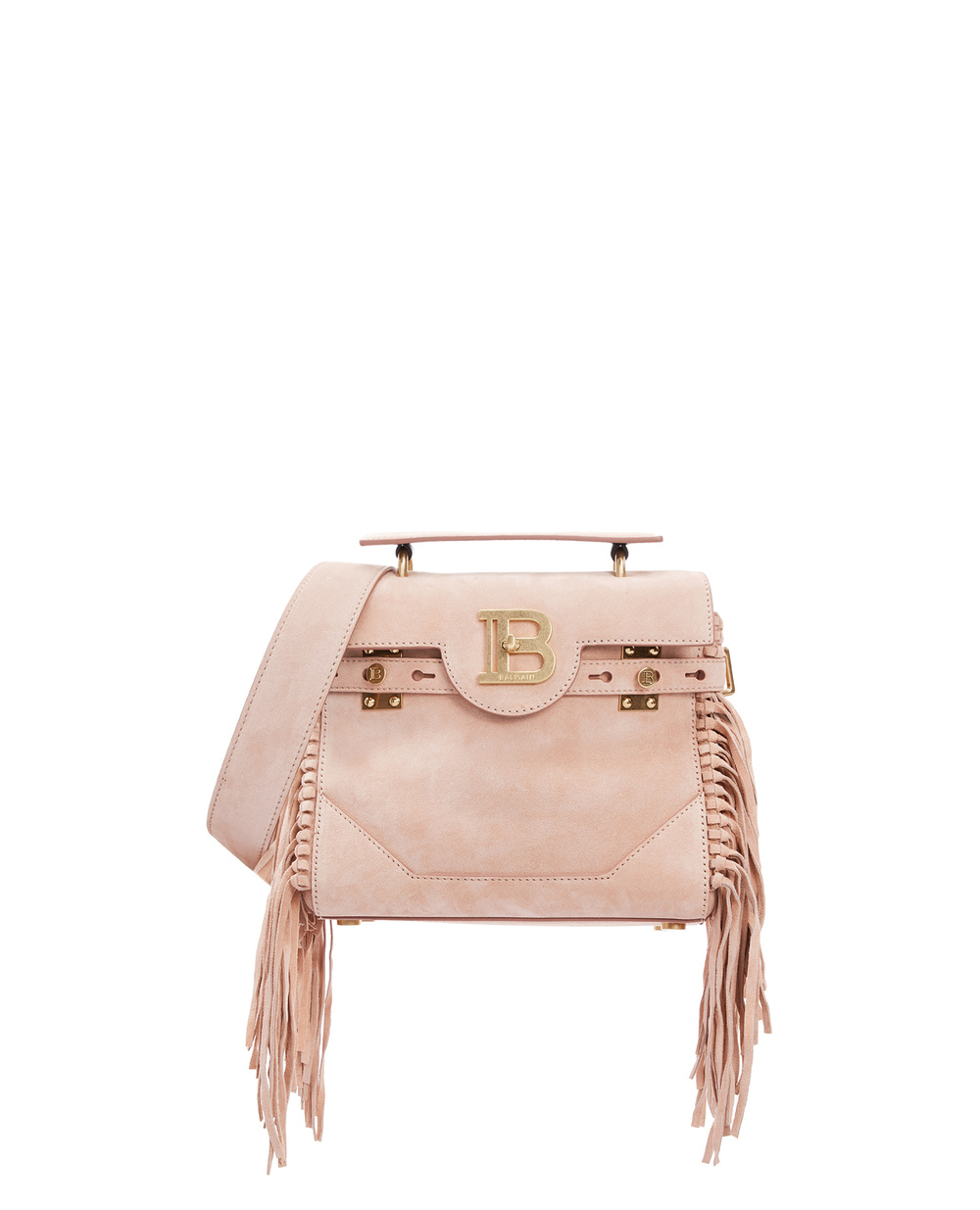 Замшевая сумка Balmain WN1DB534LCRF, розовый цвет • Купить в интернет-магазине Kameron