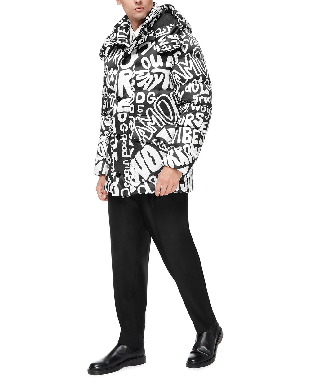 Пуховик Dolce&Gabbana G9WH5T-HUMA2, чорний колір • Купити в інтернет-магазині Kameron