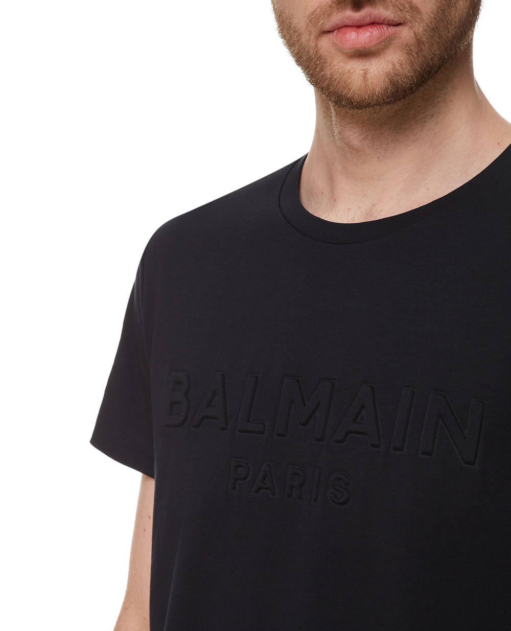 Футболка Balmain XH1EF000BB20, чорний колір • Купити в інтернет-магазині Kameron