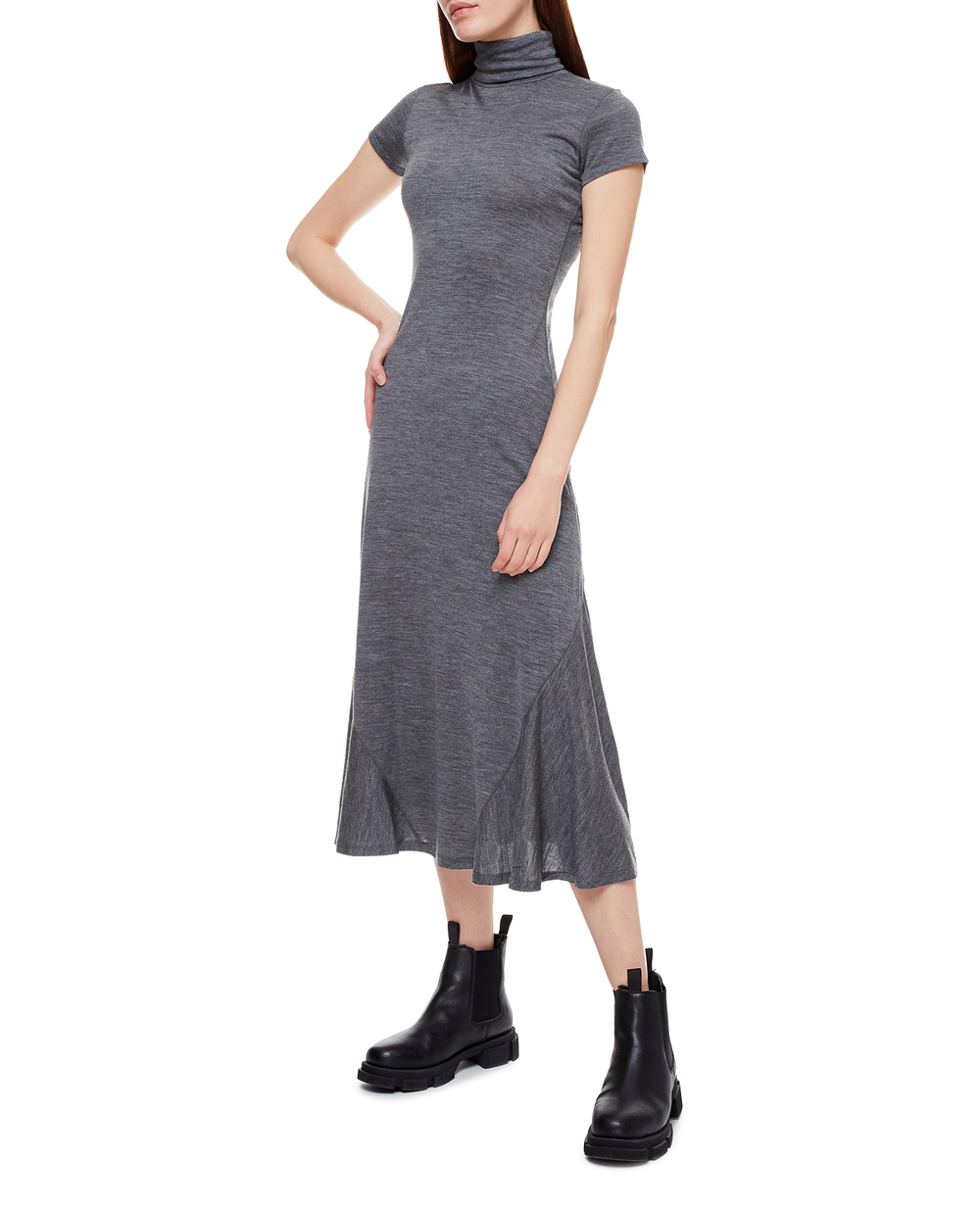 Шерстяное платье Polo Ralph Lauren 211843259001, серый цвет • Купить в интернет-магазине Kameron