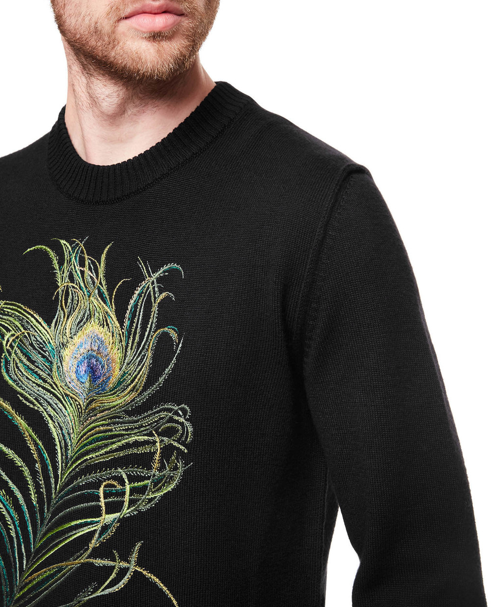 Вовняний светр Dolce&Gabbana GXB78Z-JAVXZ, чорний колір • Купити в інтернет-магазині Kameron