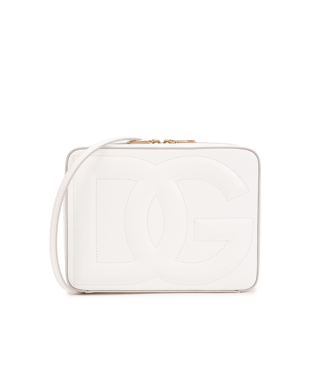 Шкіряна сумка DG Logo Medium Dolce&Gabbana BB7290-AW576, білий колір • Купити в інтернет-магазині Kameron