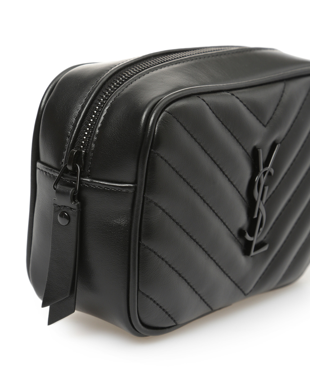 Кожаная поясная сумка Lou Saint Laurent 534817-DV708-FW19, черный цвет • Купить в интернет-магазине Kameron