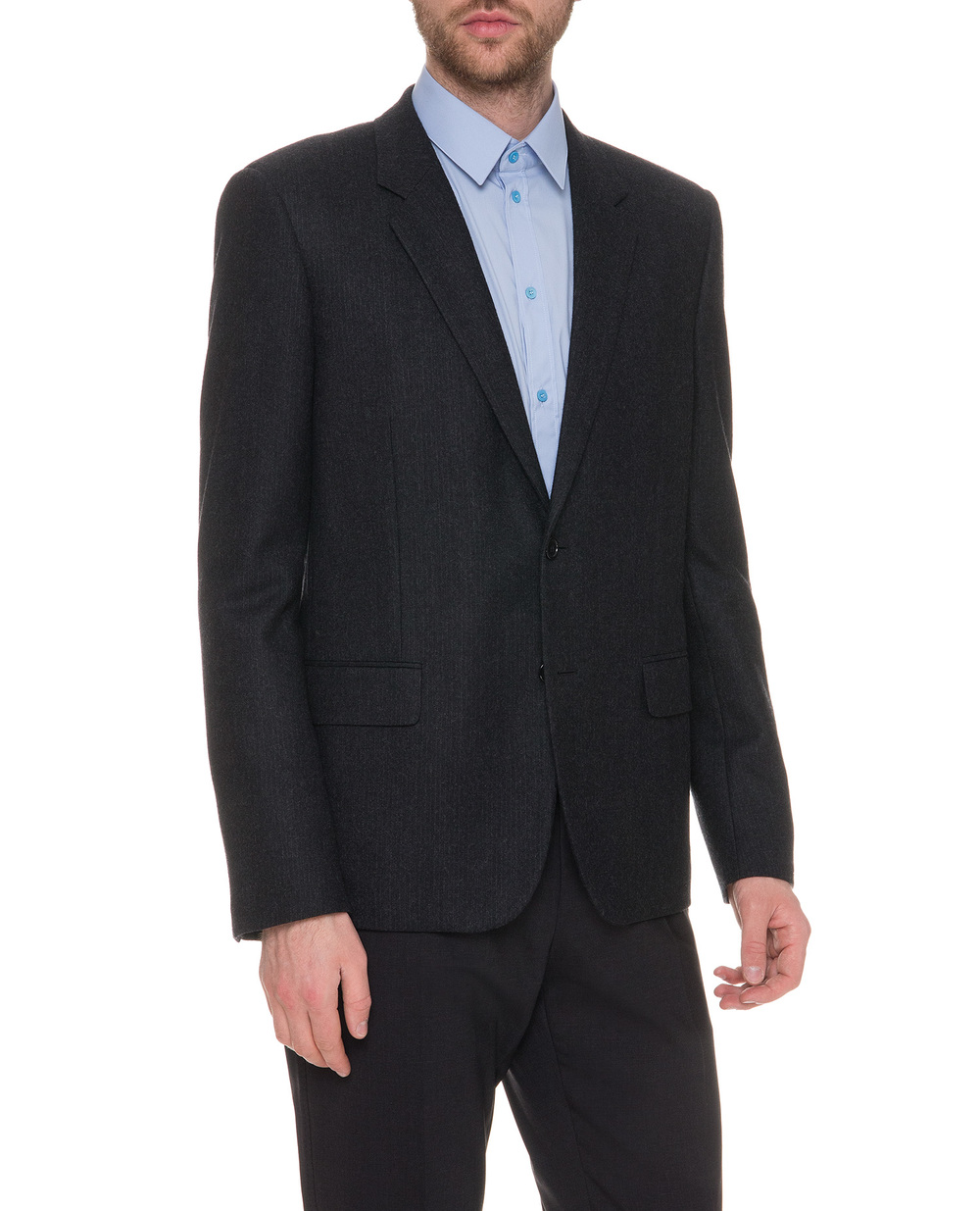 Вовняний піджак Saint Laurent 464740-Y593J, сірий колір • Купити в інтернет-магазині Kameron