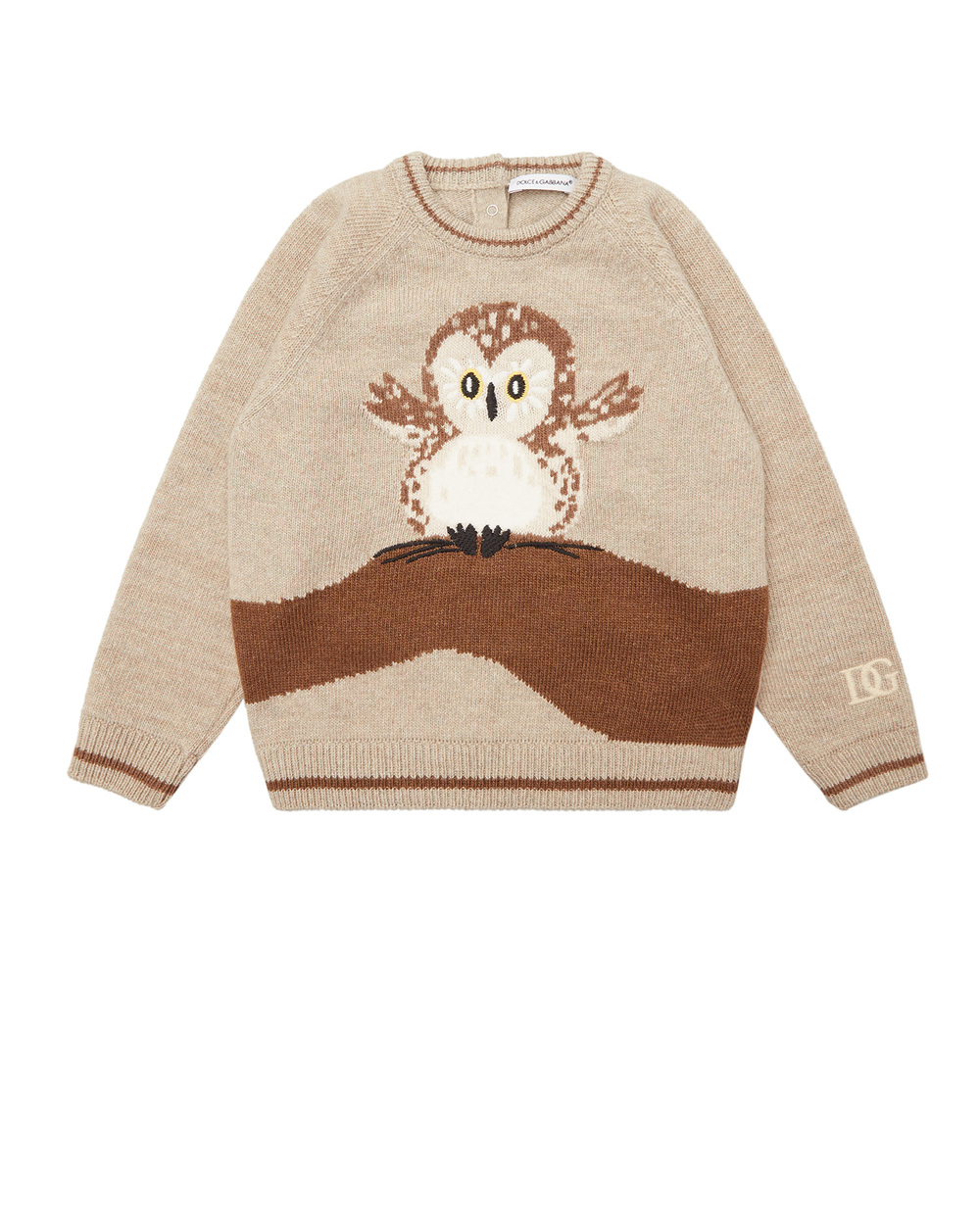 Дитячий светр Dolce&Gabbana Kids L1KW85-JAM7F, бежевий колір • Купити в інтернет-магазині Kameron