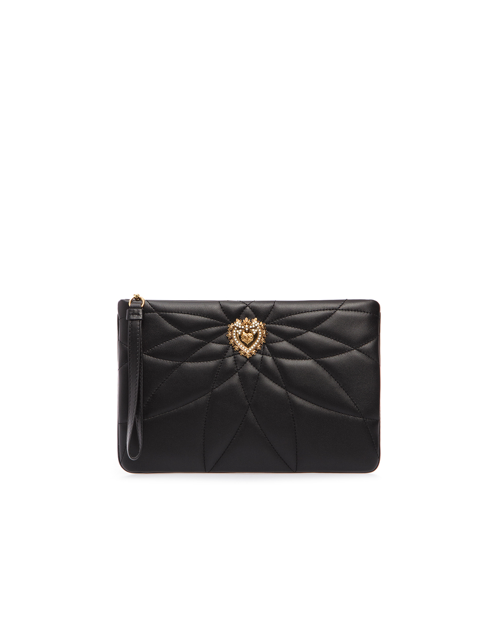 Кожаный клатч Devotion Dolce&Gabbana BI1271-AV967, черный цвет • Купить в интернет-магазине Kameron