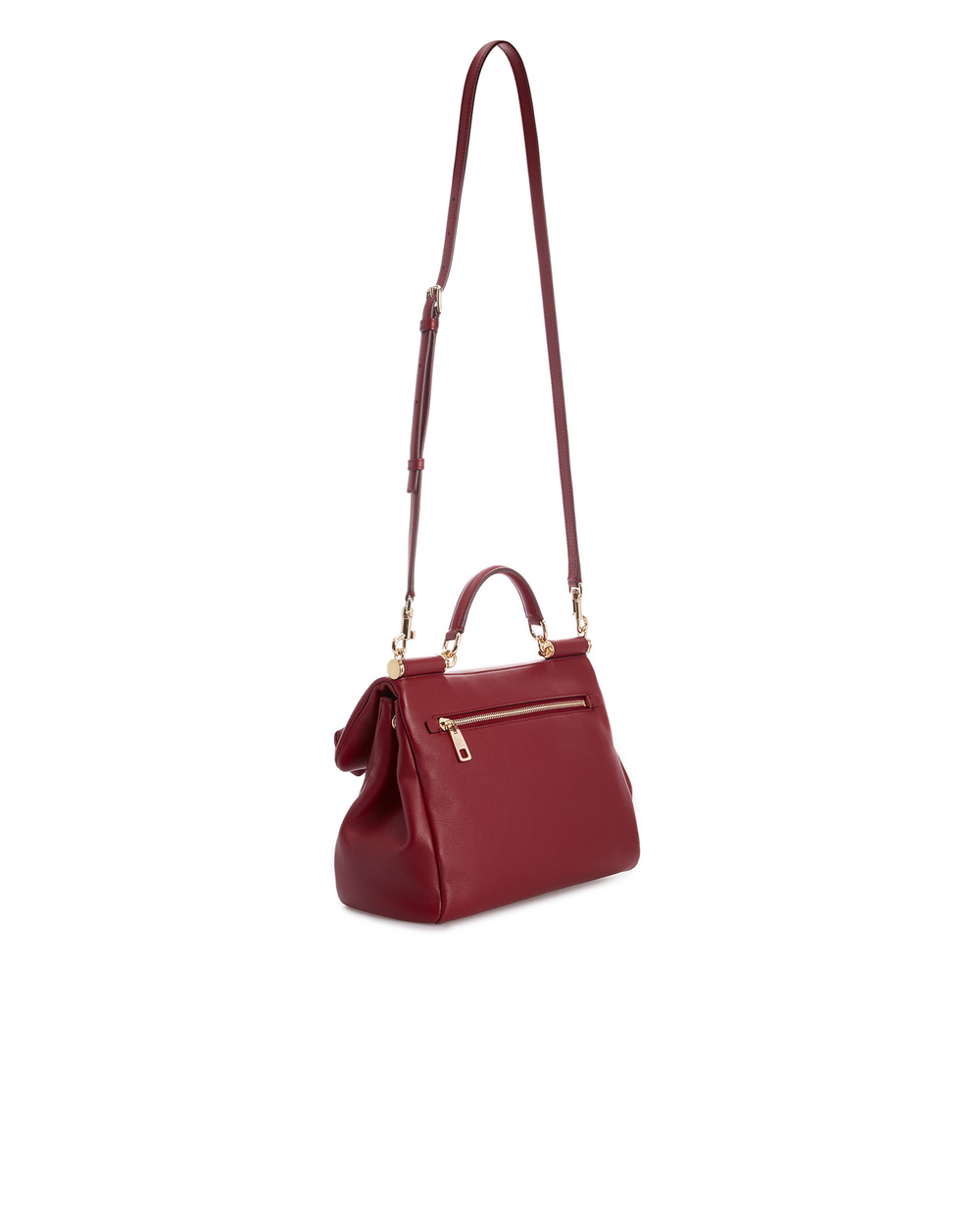 Кожаная сумка Sicily Soft Large Dolce&Gabbana BB7397-AG642, красный цвет • Купить в интернет-магазине Kameron
