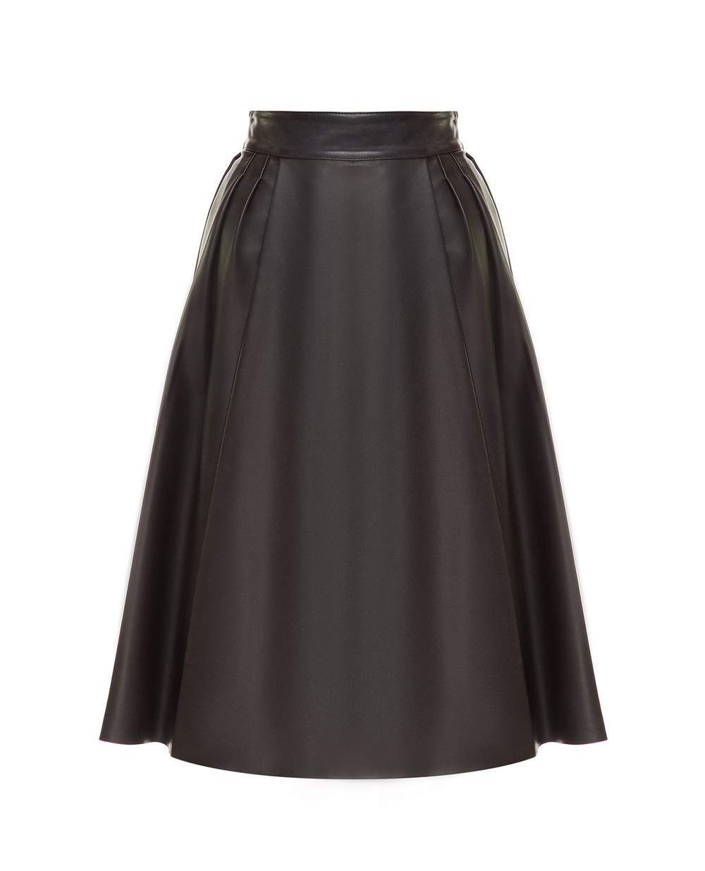 Кожаная юбка Dolce&Gabbana F4BZML-HULJ7, коричневый цвет • Купить в интернет-магазине Kameron