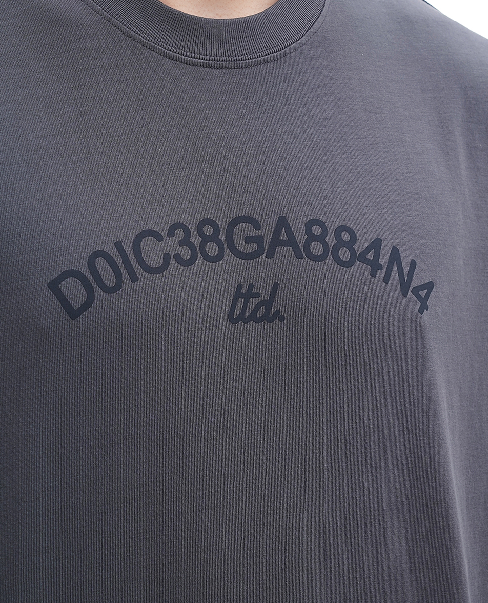 Футболка Dolce&Gabbana G8PN9T-G7M3K, серый цвет • Купить в интернет-магазине Kameron