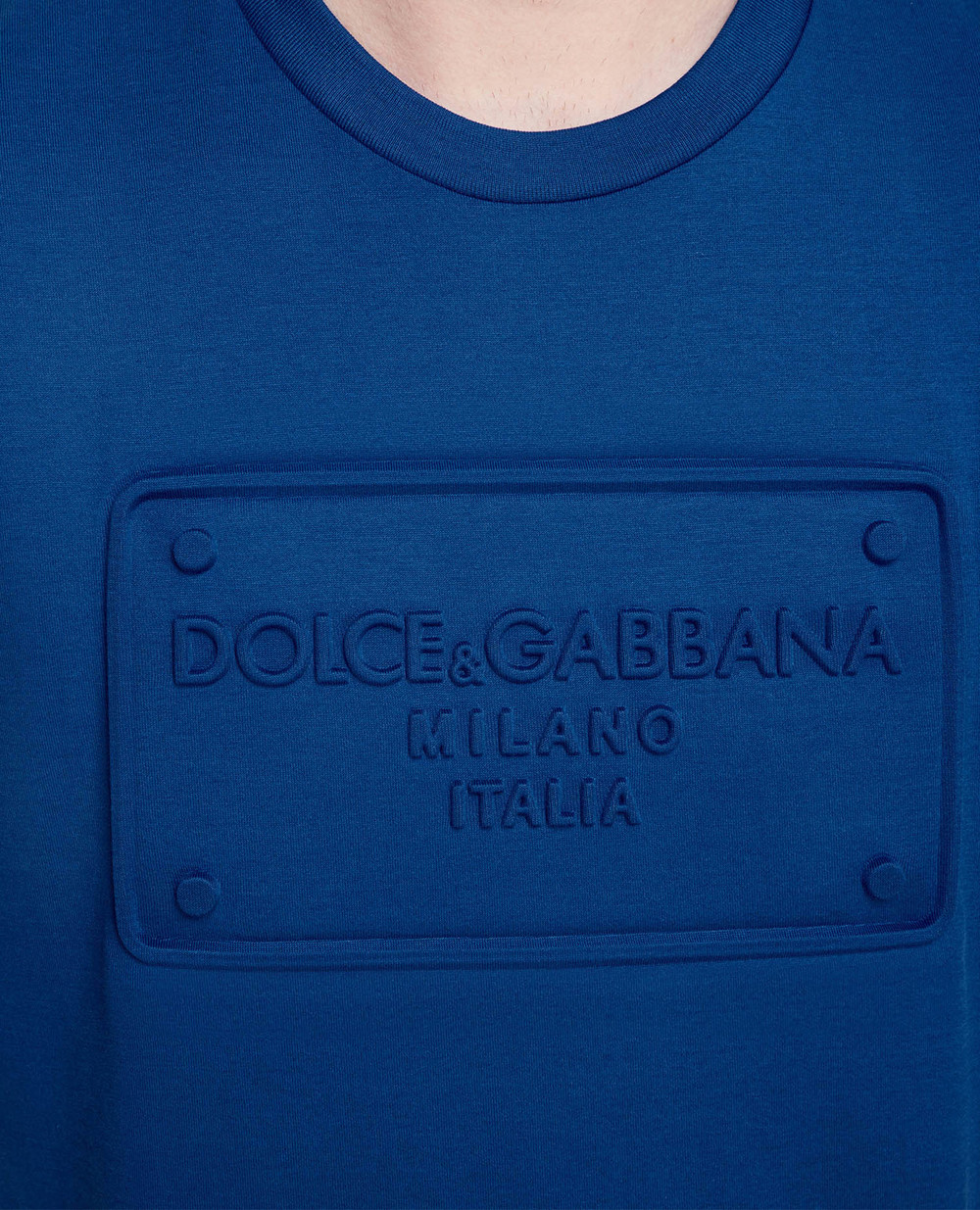 Футболка Dolce&Gabbana G8PP4Z-FU7EQ, синій колір • Купити в інтернет-магазині Kameron