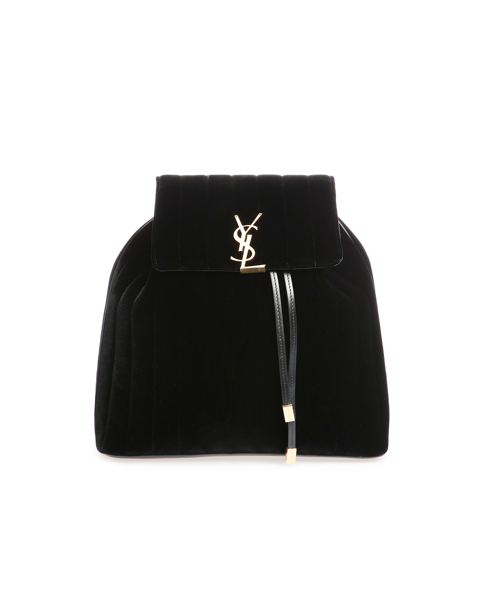 Бархатный рюкзак Vicky Saint Laurent 582628-GVO6J, черный цвет • Купить в интернет-магазине Kameron