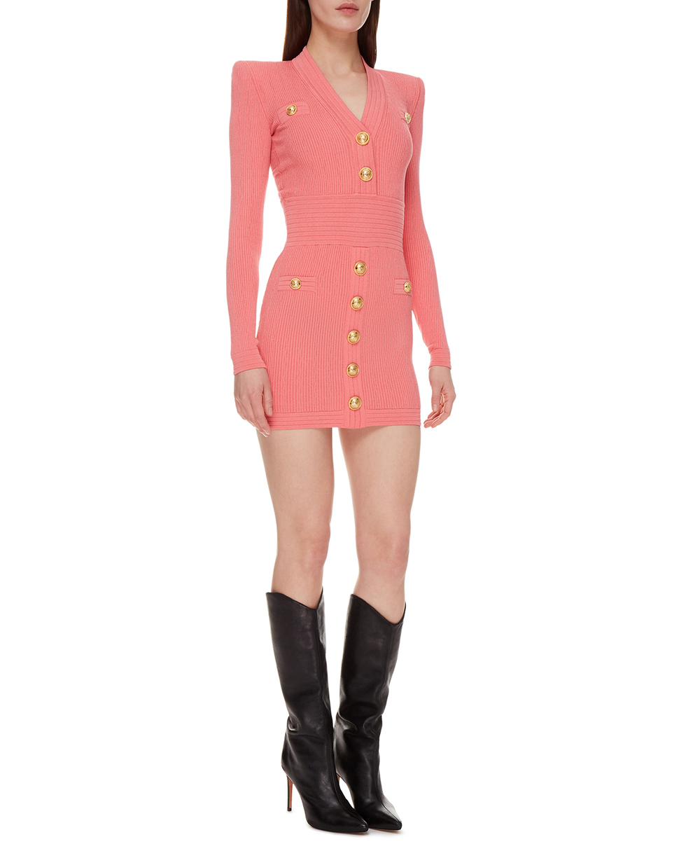 Платье Balmain XF1R8060KB00, розовый цвет • Купить в интернет-магазине Kameron