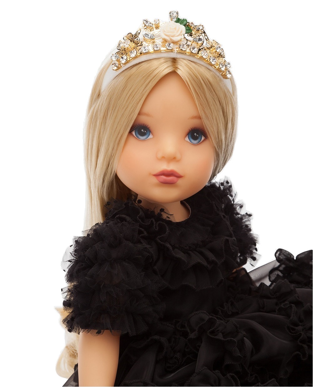 Кукла с платьем из органзы Dolce&Gabbana LCJA20-G7VAY, черный цвет • Купить в интернет-магазине Kameron