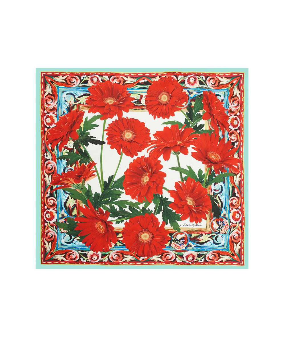 Шелковый платок Dolce&Gabbana FN093R-G0TFY, разноцветный цвет • Купить в интернет-магазине Kameron