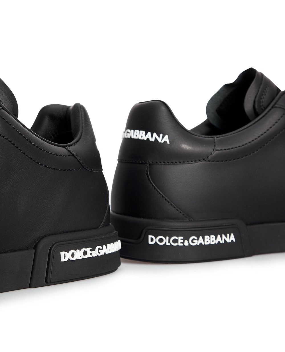 Шкіряні снікери Portofino Dolce&Gabbana CS2213-AA335, чорний колір • Купити в інтернет-магазині Kameron