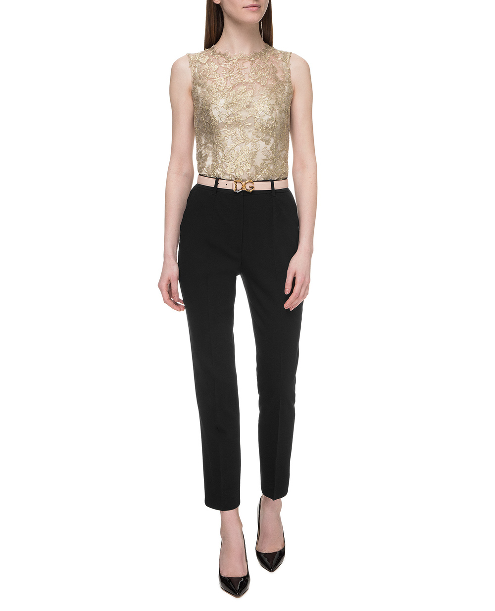 Шерстяные брюки Dolce&Gabbana FTAM2T-FUCC6, черный цвет • Купить в интернет-магазине Kameron