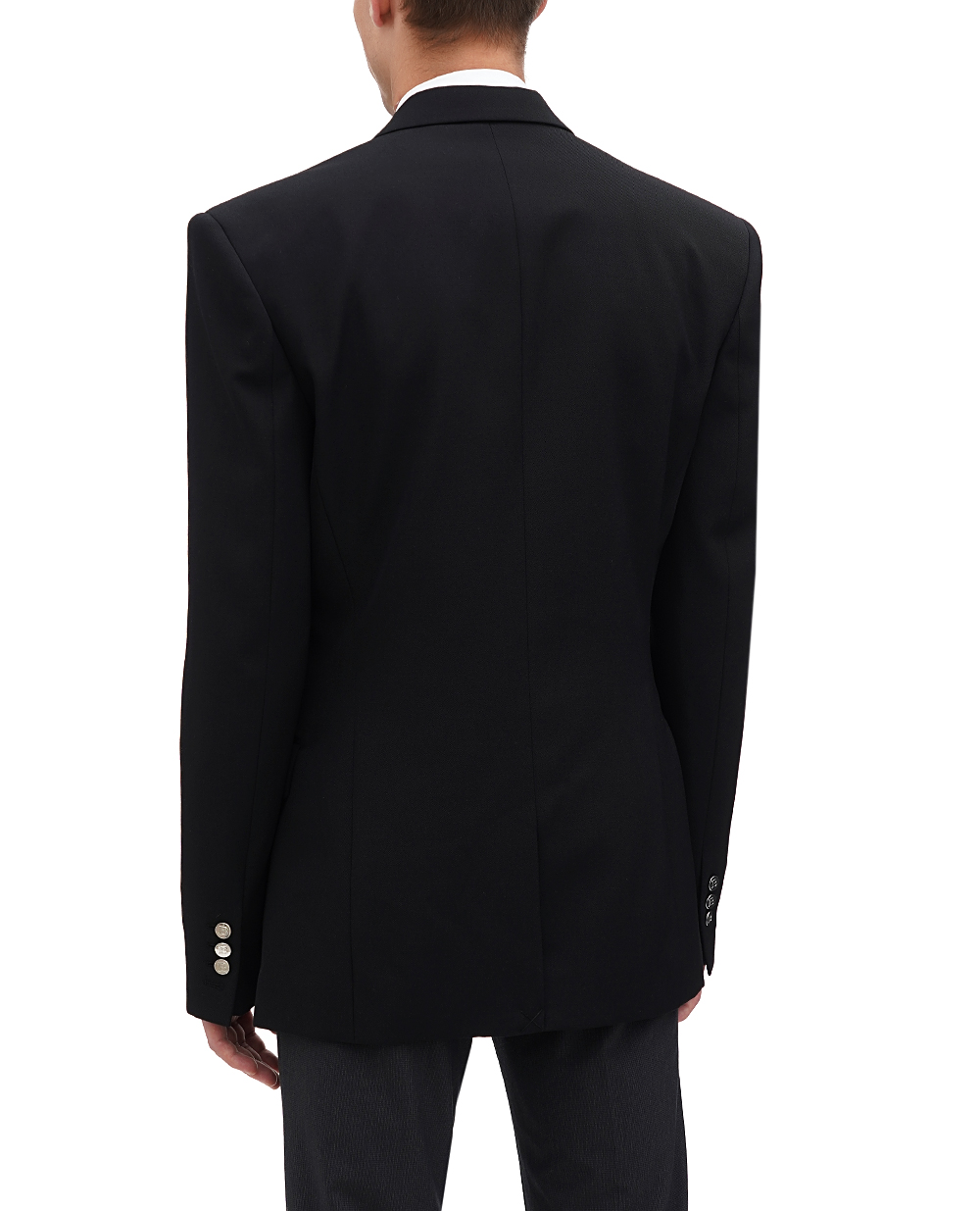 Вовняний піджак Balmain BH1SE035WC09, чорний колір • Купити в інтернет-магазині Kameron