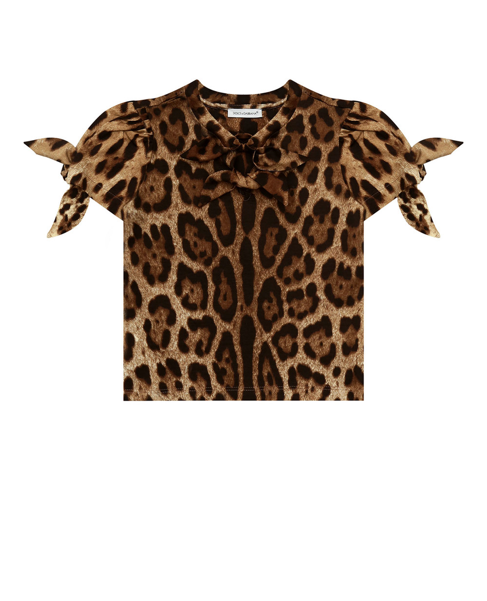 Детский топ Dolce&Gabbana Kids L5JTFG-FS78S-S, коричневый цвет • Купить в интернет-магазине Kameron