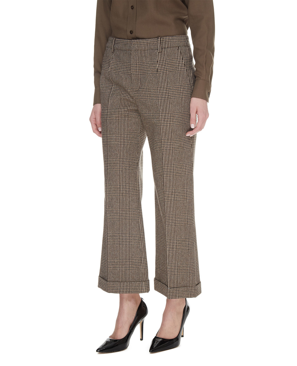 Шерстяные брюки Saint Laurent 635947-Y5B64, коричневый цвет • Купить в интернет-магазине Kameron