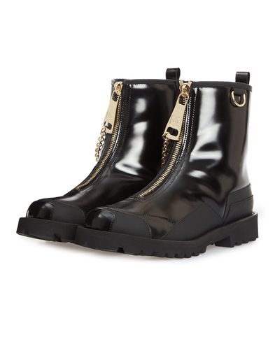Dolce&Gabbana Детские кожаные ботинки - Артикул: D11071-AQ673-M
