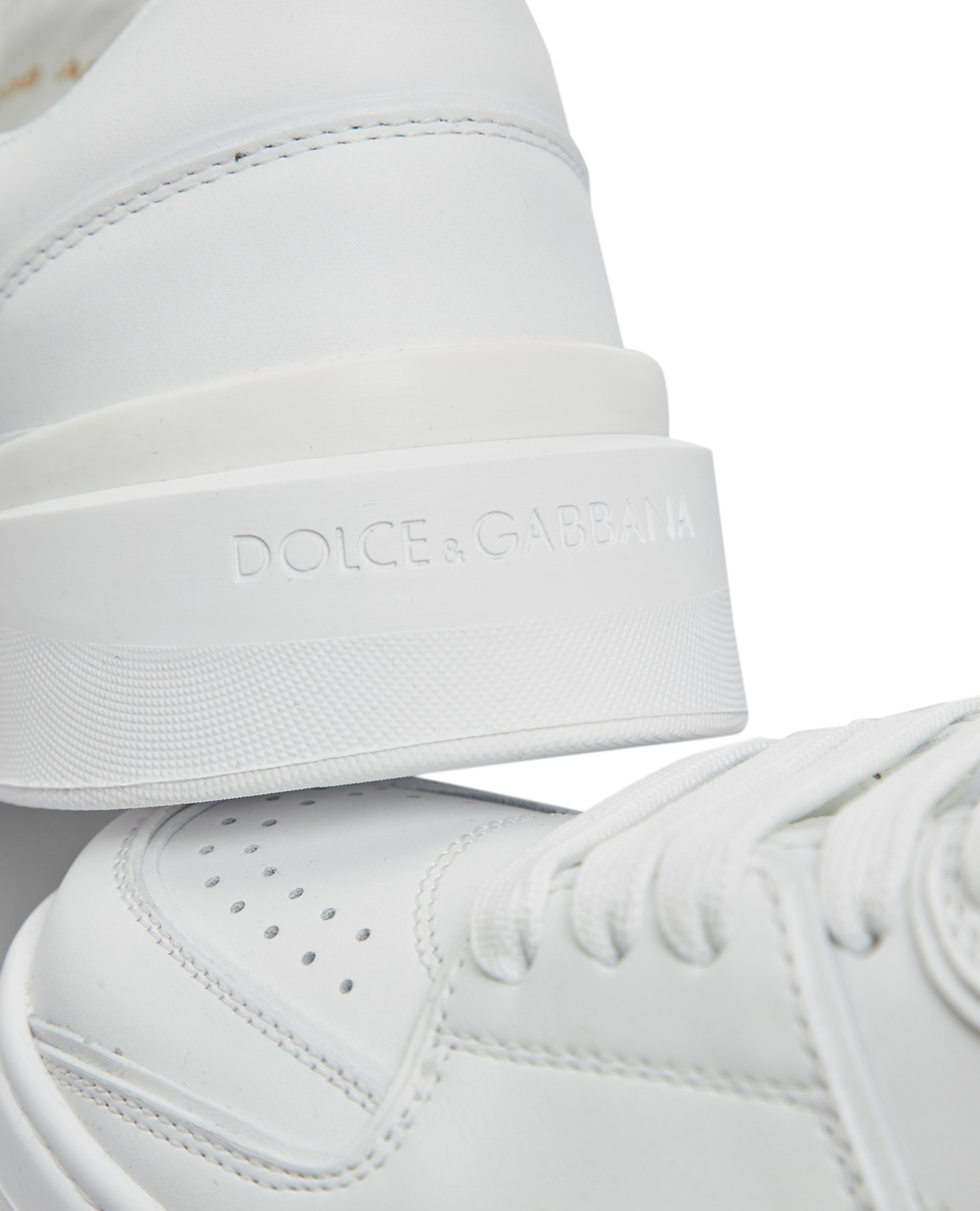 Кожаные сникеры Dolce&Gabbana CK2036-AC842, белый цвет • Купить в интернет-магазине Kameron