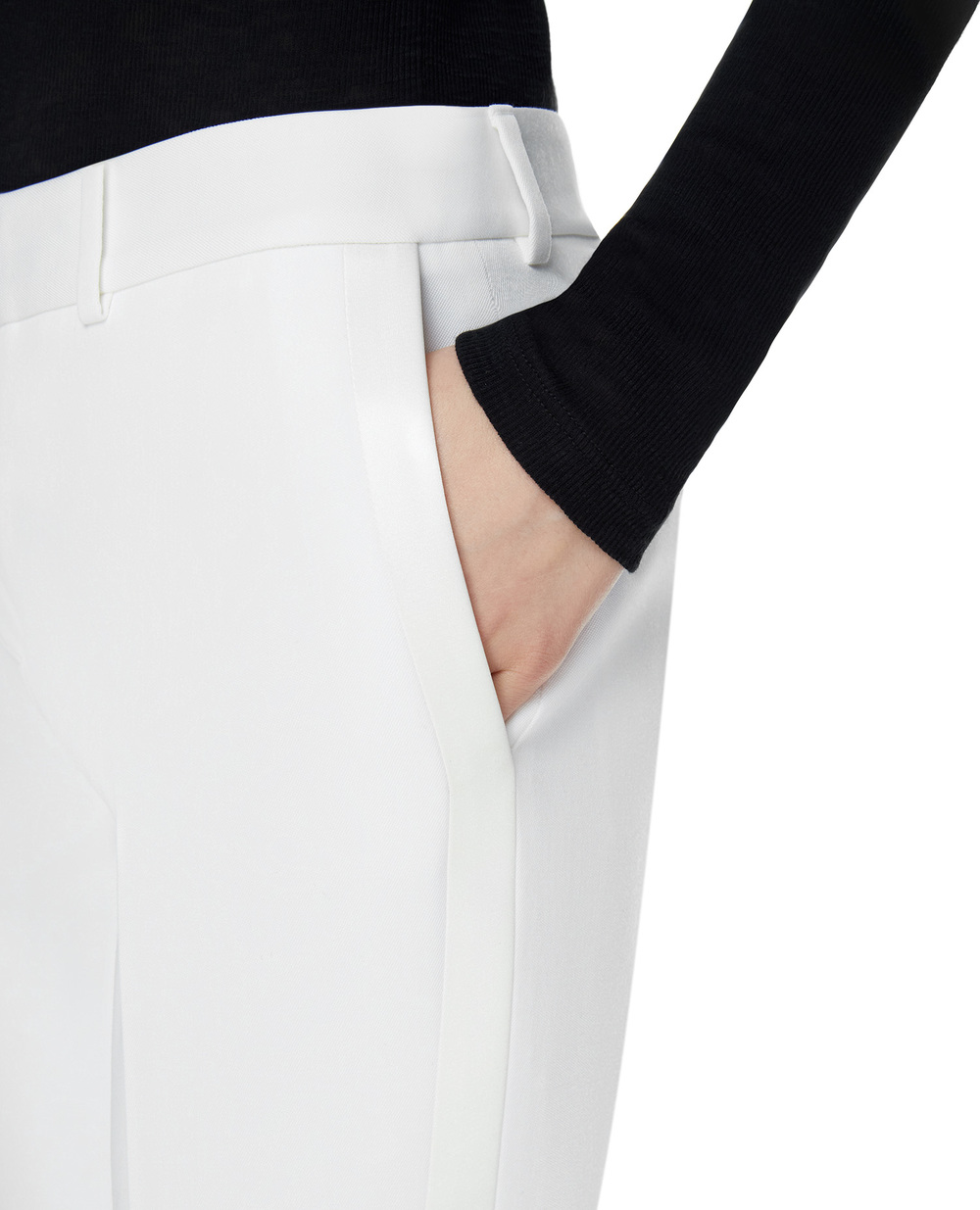 Вовняні штани Saint Laurent 516111-Y513W, білий колір • Купити в інтернет-магазині Kameron