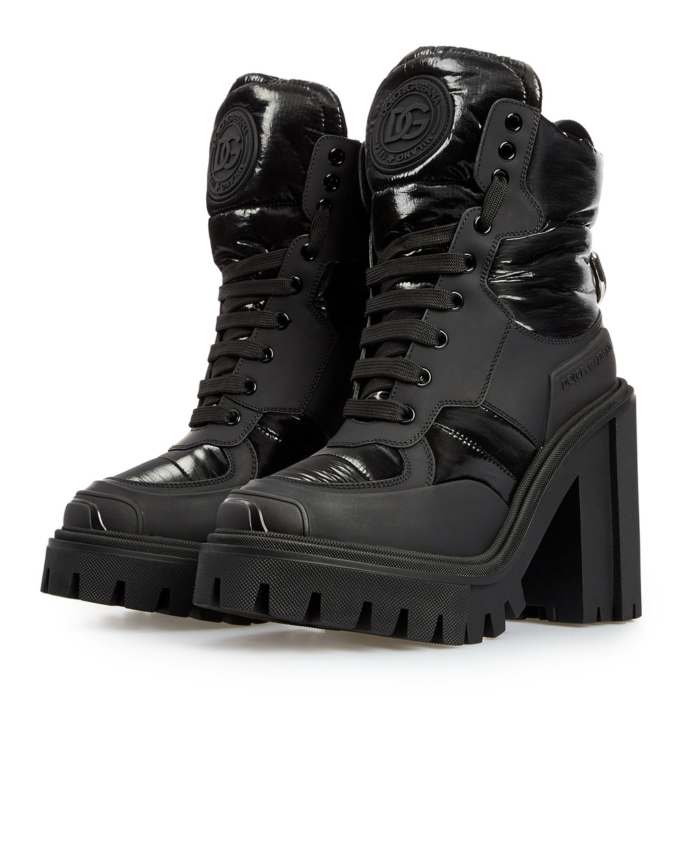 Шкіряні ботильйони Dolce&Gabbana CT0757-AQ065, чорний колір • Купити в інтернет-магазині Kameron