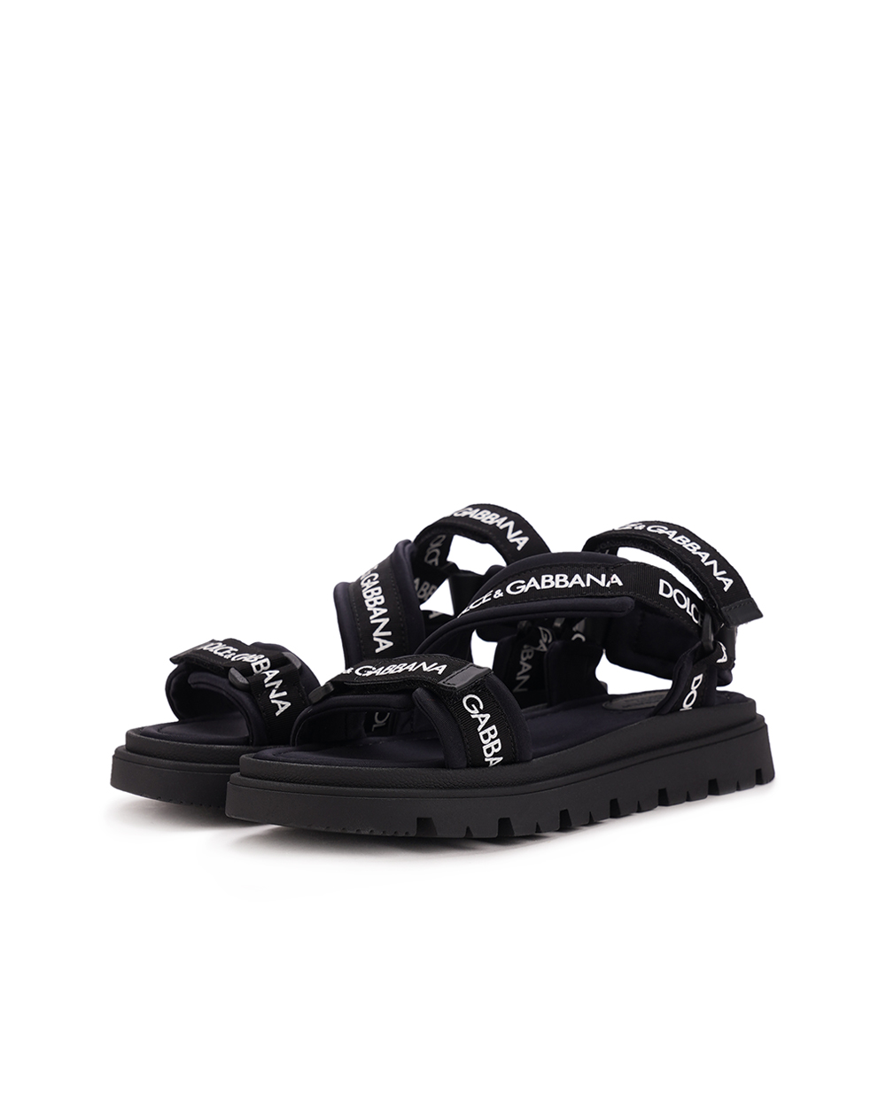 Дитячі сандалі Dolce&Gabbana Kids DA5205-AB028-M, чорний колір • Купити в інтернет-магазині Kameron